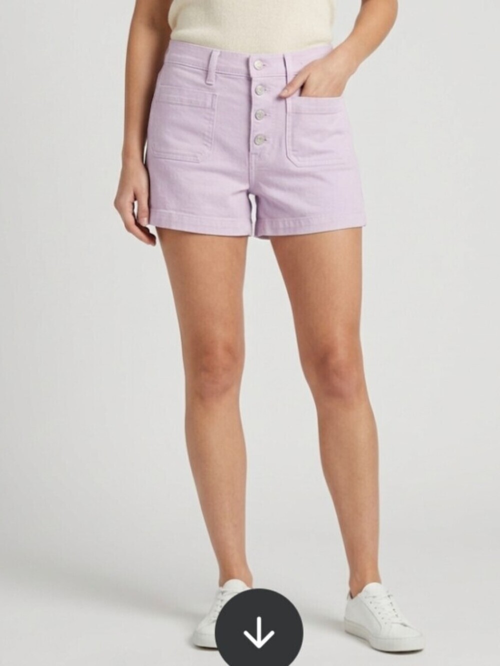 J. Crew High Rise Women's Shorts Button Fly Size 27 US 4 Lavender Style #L4756